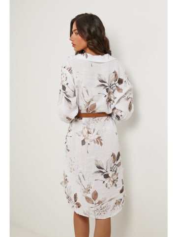 Le Monde du Lin Leinen-Kleid in Weiß