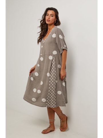 Le Monde du Lin Leinen-Kleid in Beige