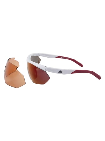 adidas Damen-Sonnenbrille in Weiß/ Orange