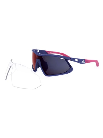 adidas Unisex-Sonnenbrille in Rot/ Dunkelblau