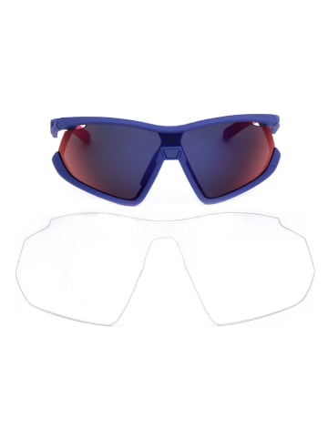 adidas Unisex-Sonnenbrille in Rot/ Dunkelblau
