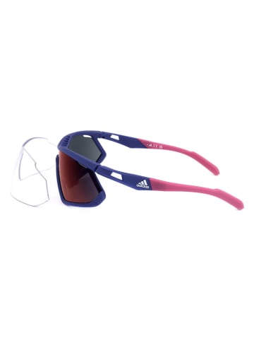 adidas Unisex-Sonnenbrille in Rot/ Dunkelblau