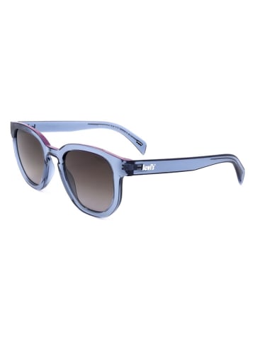 Levi's Okulary przeciwsłoneczne unisex w kolorze błękitno-brązowym