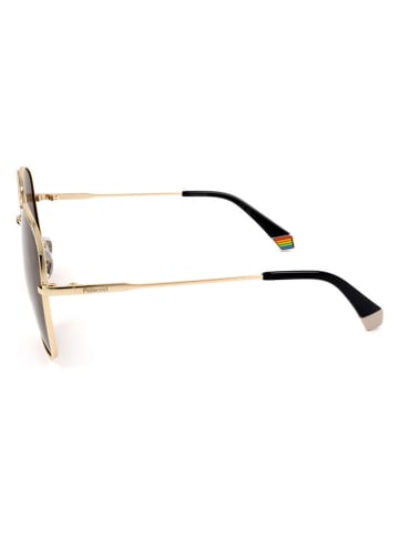 Polaroid Damen-Sonnenbrille in Gold/ Braun