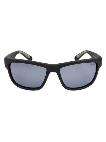 Polaroid Herren-Sonnenbrille in Schwarz/ Hellblau