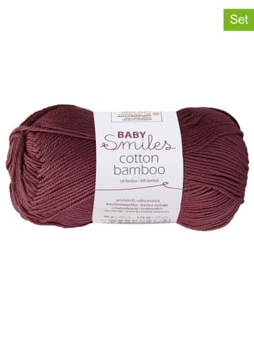 Schachenmayr since 1822 10er-Set: Baumwoll-Mixgarne ''Cotton Bamboo'' in Bordeaux - 10x 50 g