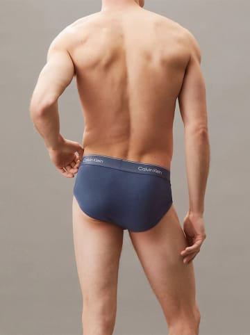 CALVIN KLEIN UNDERWEAR Slipy (3 pary) w kolorze niebieskim, czerwonym i szarym