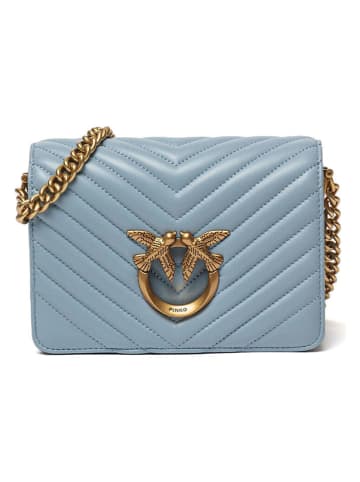 Pinko Leder-Umhängetasche in Hellblau - (B)19 x (H)13 x (T)7 cm