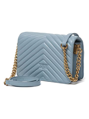 Pinko Leder-Umhängetasche in Hellblau - (B)19 x (H)13 x (T)7 cm