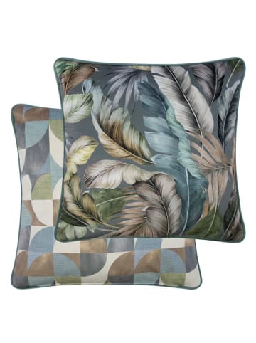 Mars & More Kissen "Milton" in Blau/ Beige - (L)45 x (B)45 cm