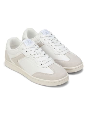 Marc O´Polo Leder-Sneakers in Weiß/ Beige