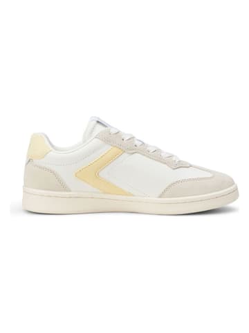 Marc O´Polo Leder-Sneakers in Weiß/ Beige/ Gelb