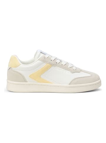 Marc O´Polo Leren sneakers wit/beige/geel