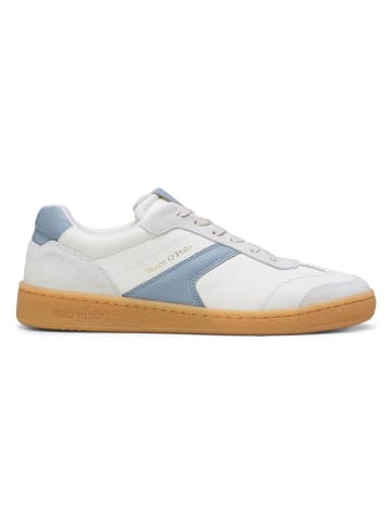 Marc O´Polo Leren sneakers wit/lichtblauw
