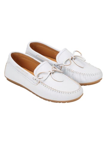 Marc O´Polo Leren mocassins wit