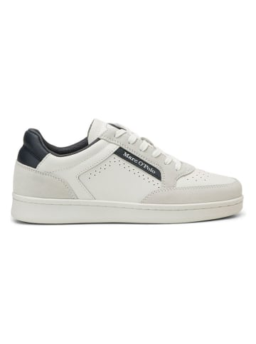 Marc O´Polo Skórzane sneakersy w kolorze biało-granatowym