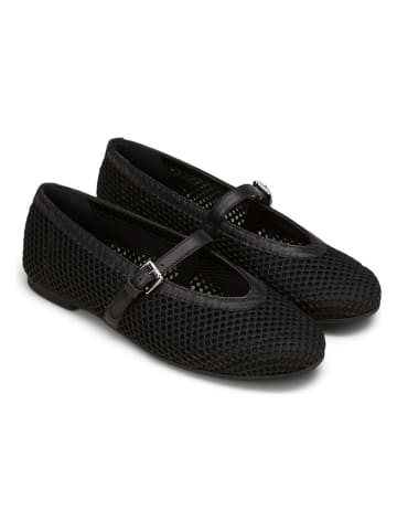 Marc O'Polo Shoes Leren ballerina's met bandje zwart