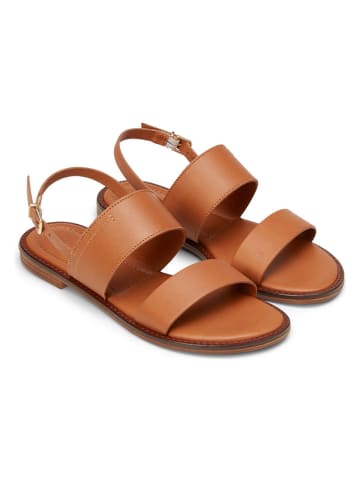 Marc O´Polo Leren sandalen lichtbruin