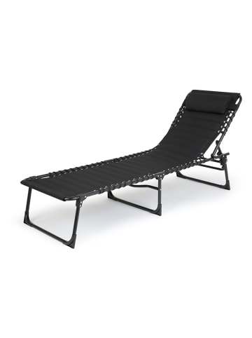 Lifa Living Tuinligstoel zwart - (B)59 x (H)30 x (D)189 cm