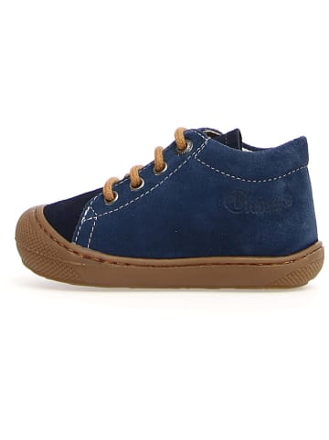 Naturino Leder-Lauflernschuhe "Cocoon" in Dunkelblau/ Hellbraun