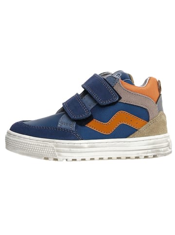 Naturino Leren sneakers "Mizar" blauw/oranje