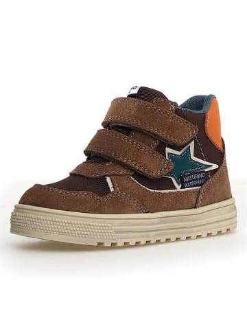 Naturino Skórzane sneakersy "Hess 3" w kolorze jasnobrązowym