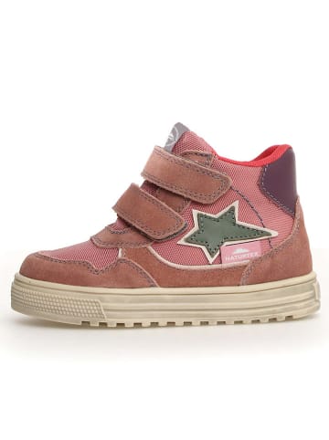 Naturino Skórzane sneakersy "Hess 3" w kolorze jasnoróżowym