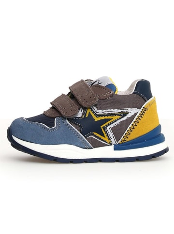 Naturino Leder-Sneakers "Roy" in Blau/ Gelb/ Hellbraun