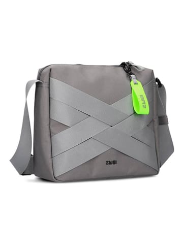 Zwei Torebka w kolorze szarym - 28 x 23 x 11 cm