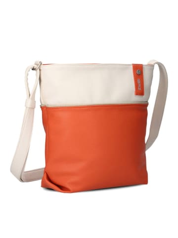 Zwei Umhängetasche in Orange/ Creme - (B)29 x (H)27 x (T)8 cm