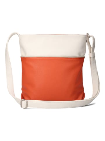 Zwei Umhängetasche in Orange/ Creme - (B)29 x (H)27 x (T)8 cm