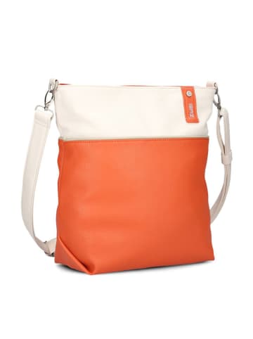 Zwei Umhängetasche in Orange/ Creme - (B)33 x (H)32 x (T)13 cm