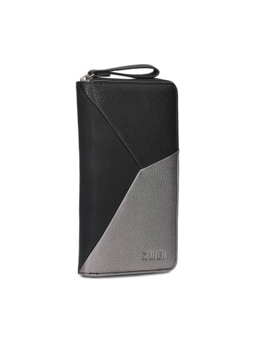 Zwei Geldbörse in Schwarz/ Silber - (B)11 x (H)20 x (T)3 cm