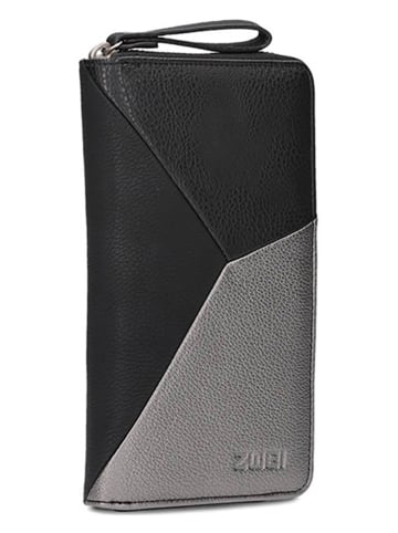 Zwei Portfel w kolorze czarno-srebrnym - 11 x 20 x 3 cm