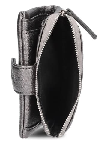 Zwei Portfel w kolorze srebrnym - 10 x 13 x 3 cm