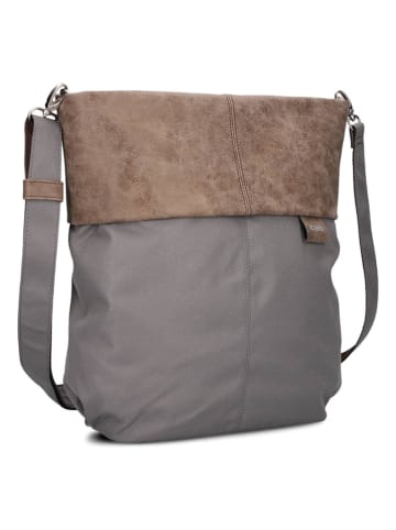 Zwei Torebka w kolorze szaro-jasnobrązowym - 31 x 32 x 13 cm