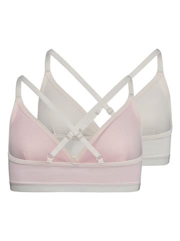 Skiny 2-delige set: bustiers wit/lichtroze