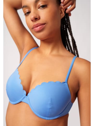 Skiny Biustonosz bikini w kolorze niebieskim
