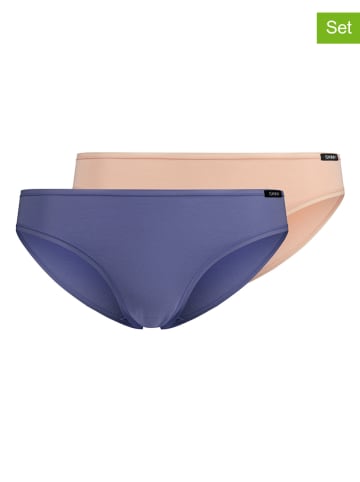 Skiny 2er-Set: Slips in Beige/ Blau
