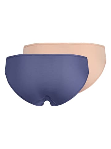Skiny 2er-Set: Slips in Beige/ Blau