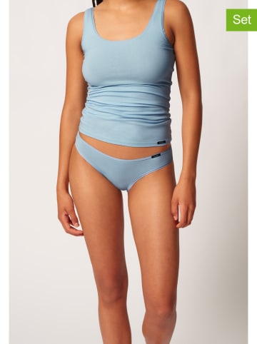 Skiny 2er-Set: Slips in Creme/ Hellblau