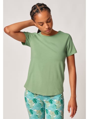 Skiny Pyjama-Oberteil in Grün