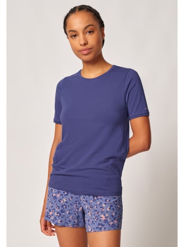 Skiny Pyjama-Oberteil in Blau