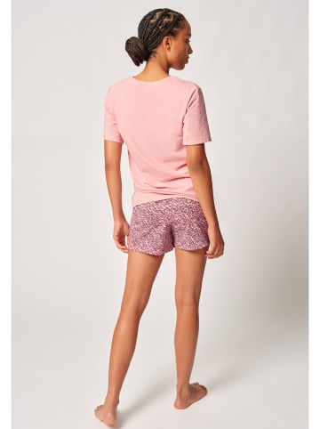 Skiny Pyjama in Rosa/ Dunkelblau