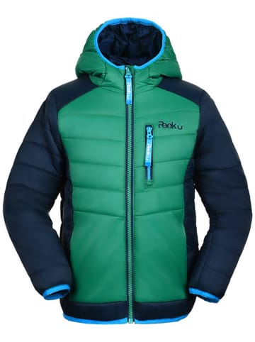 Peek U Ganzjahres-Steppjacke "Caspian"  in Grün/ Dunkelblau