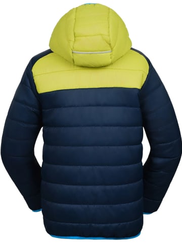 Peek U All-season doorgestikte jas "Caspian" geel/donkerblauw