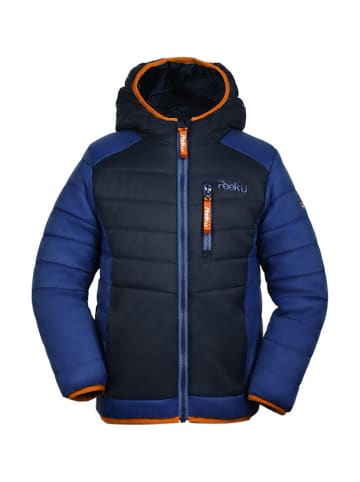 Peek U Całoroczna kurtka pikowana w kolorze granatowo-niebiesko-pomarańczowym
