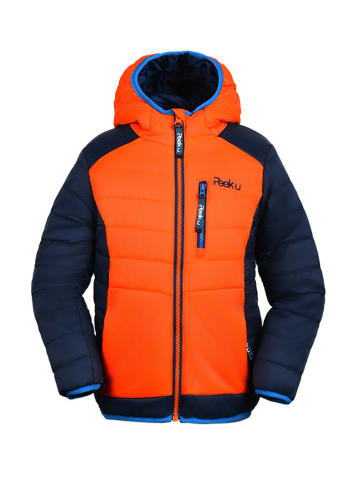 Peek U Ganzjahres-Steppjacke "Caspian" in Dunkelblau/ Orange