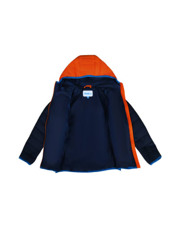 Peek U Ganzjahres-Steppjacke "Caspian" in Dunkelblau/ Orange