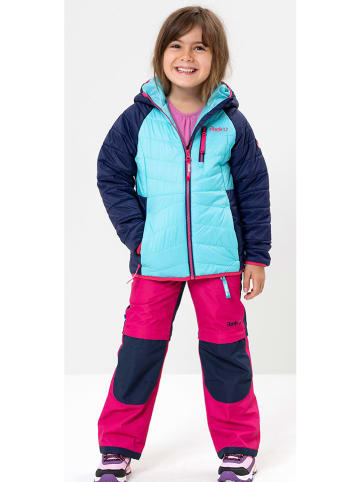 Peek U All-season doorgestikte jas "Cordelia" turquoise/donkerblauw